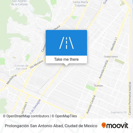 Prolongación San Antonio Abad map