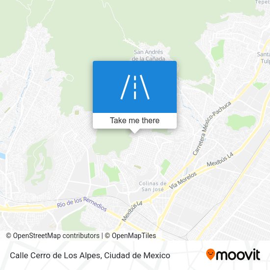 Calle Cerro de Los Alpes map