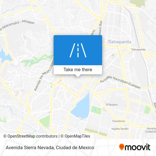 Avenida Sierra Nevada map