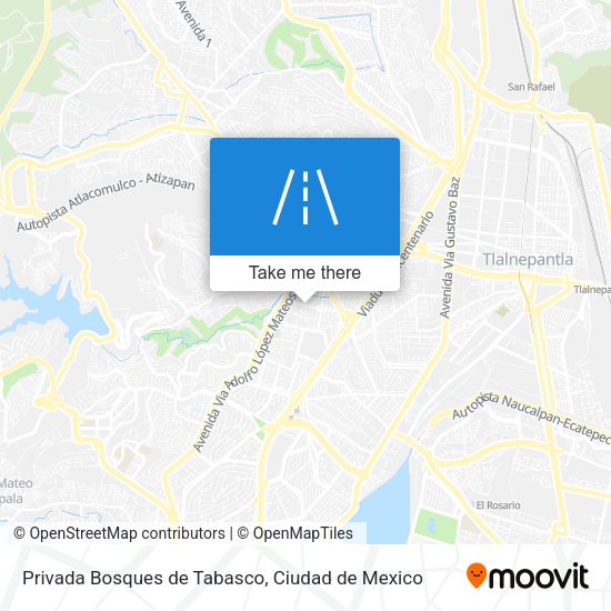 Privada Bosques de Tabasco map