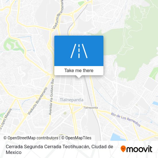 Mapa de Cerrada Segunda Cerrada Teotihuacán