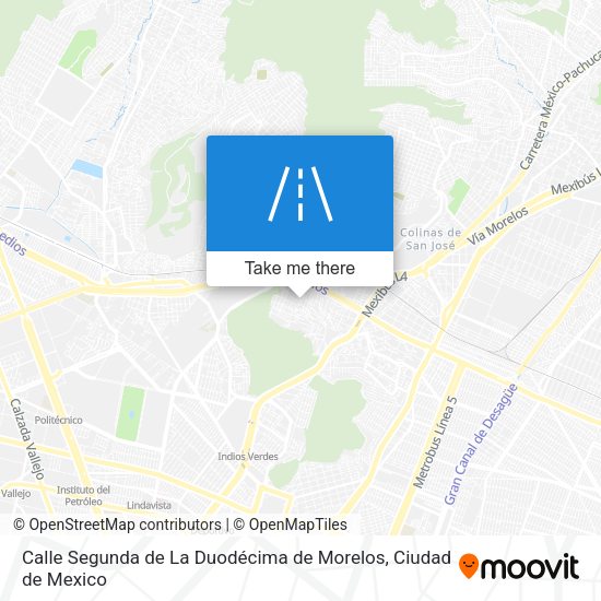 Calle Segunda de La Duodécima de Morelos map