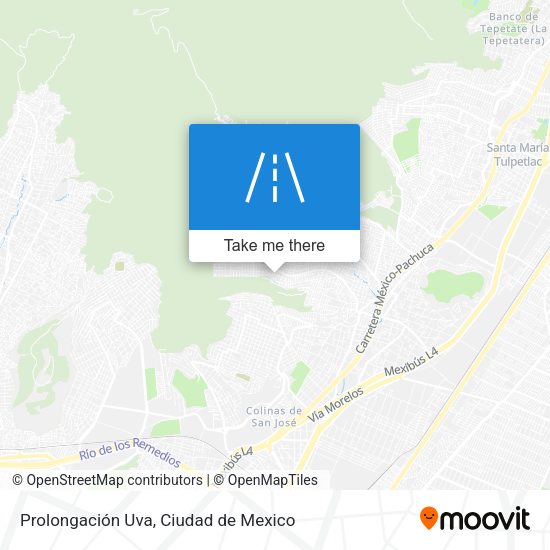 Prolongación Uva map