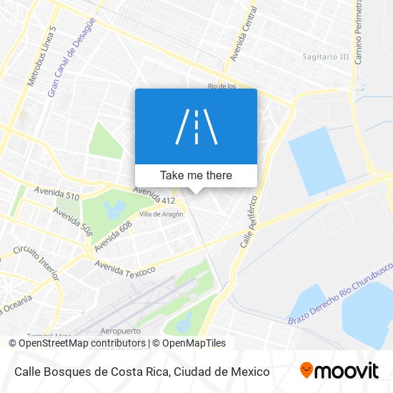 Mapa de Calle Bosques de Costa Rica