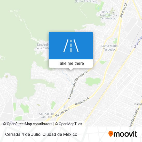 Cerrada 4 de Julio map