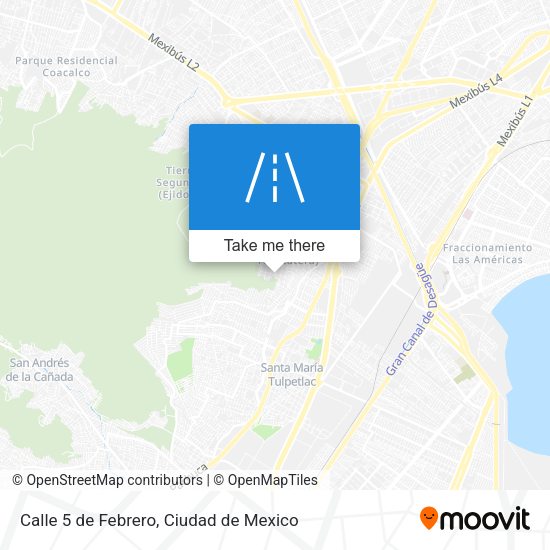 Calle 5 de Febrero map
