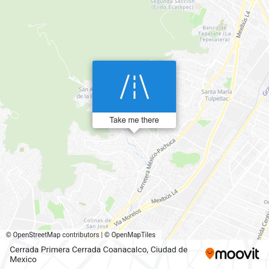 Cerrada Primera Cerrada Coanacalco map