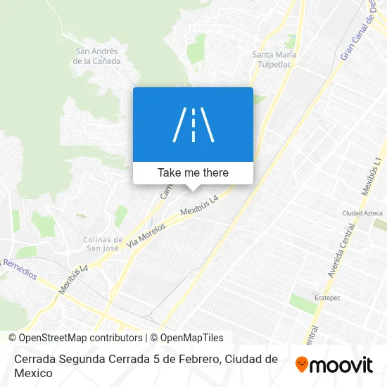 Cerrada Segunda Cerrada 5 de Febrero map