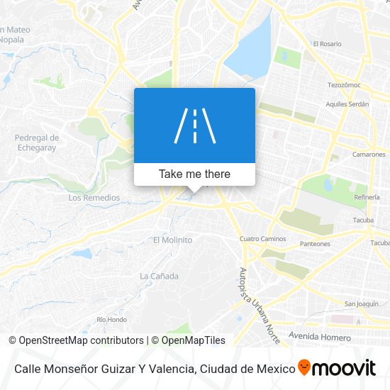 Calle Monseñor Guizar Y Valencia map