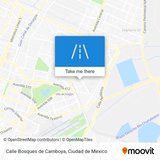 Mapa de Calle Bosques de Camboya