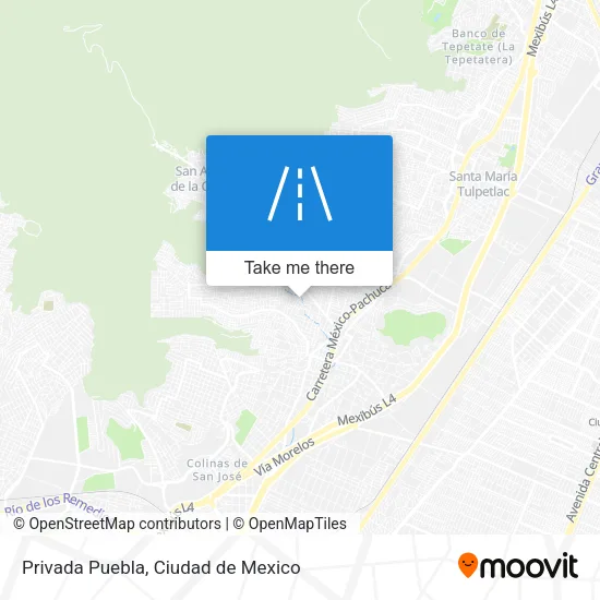 Privada Puebla map