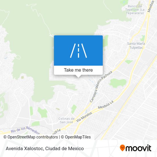 Avenida Xalostoc map