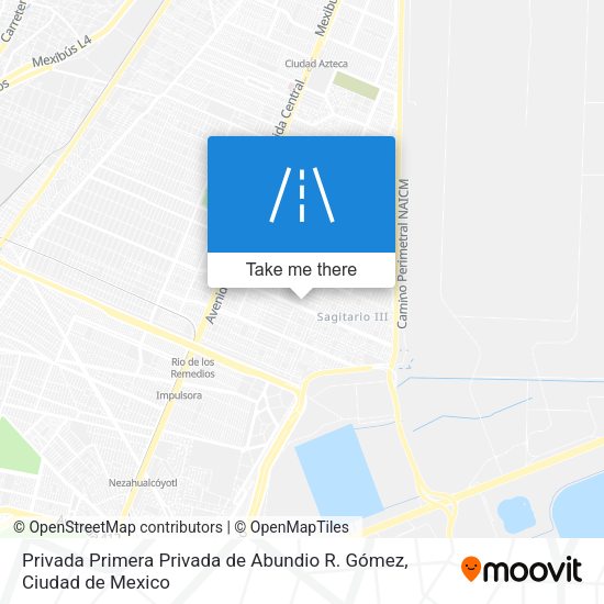 Privada Primera Privada de Abundio R. Gómez map