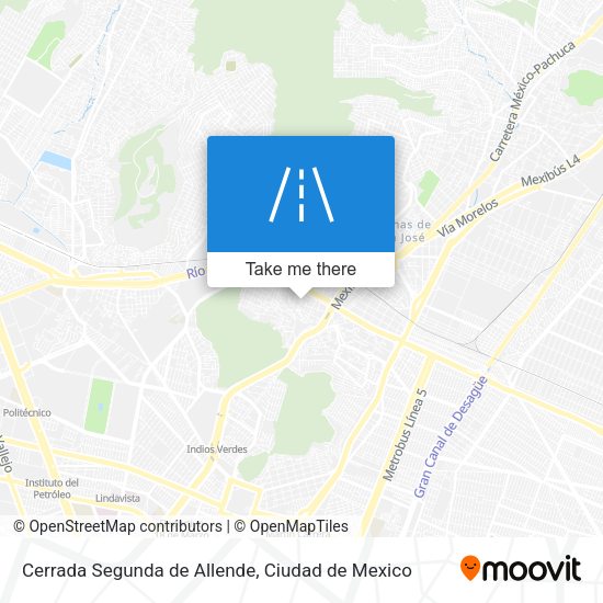 Mapa de Cerrada Segunda de Allende