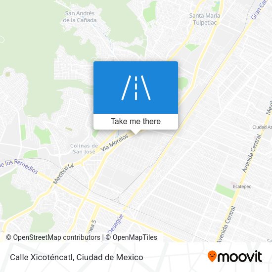 Calle Xicoténcatl map