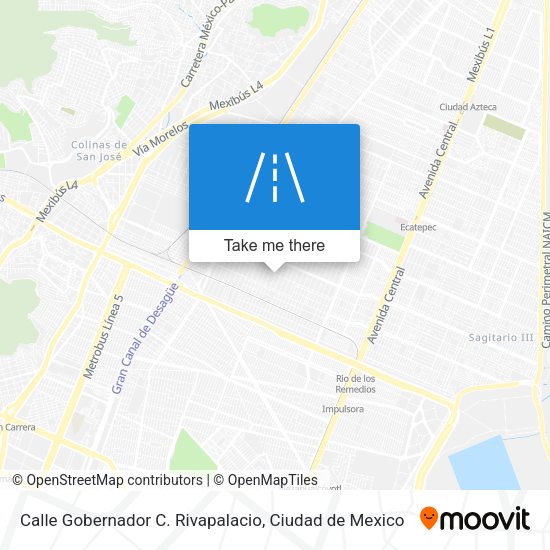 Mapa de Calle Gobernador C. Rivapalacio