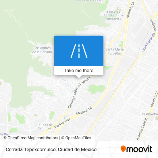 Cerrada Tepexcomulco map