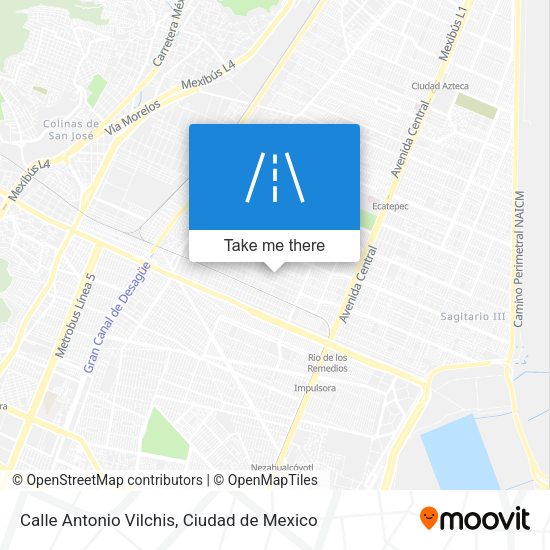 Mapa de Calle Antonio Vilchis