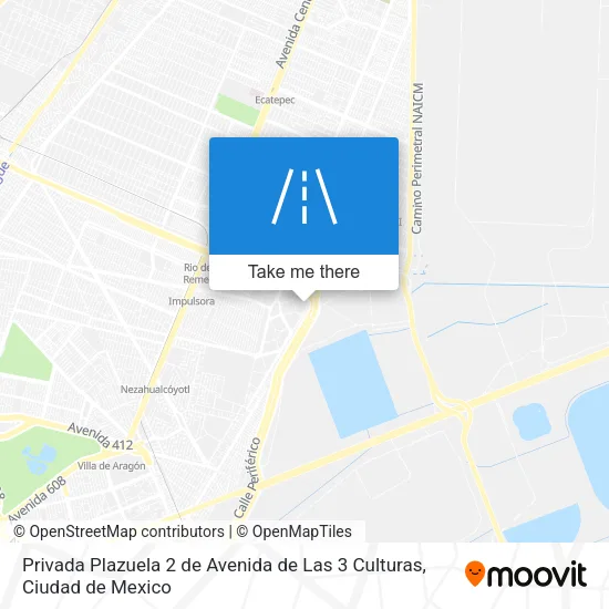 Mapa de Privada Plazuela 2 de Avenida de Las 3 Culturas