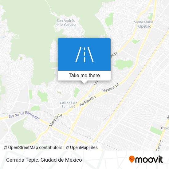 Cerrada Tepic map