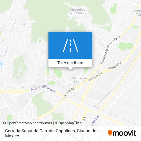 Mapa de Cerrada Segunda Cerrada Capulines