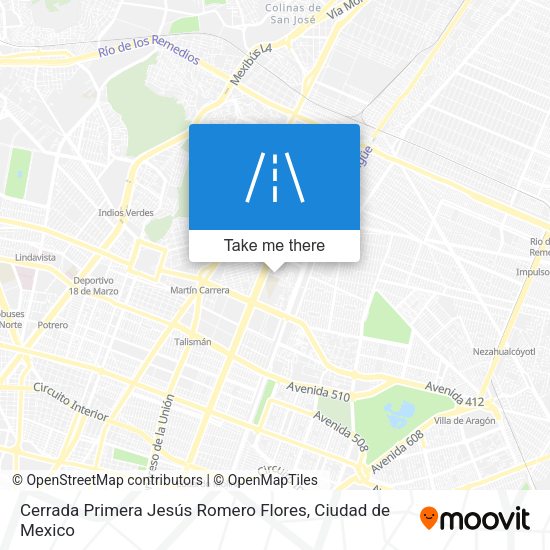 Cerrada Primera Jesús Romero Flores map