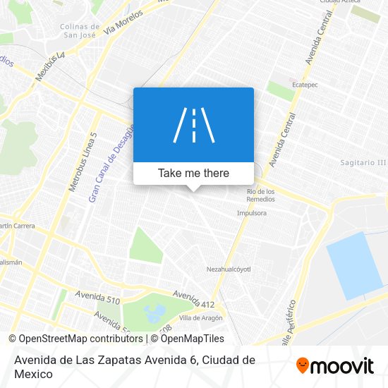 Mapa de Avenida de Las Zapatas Avenida 6