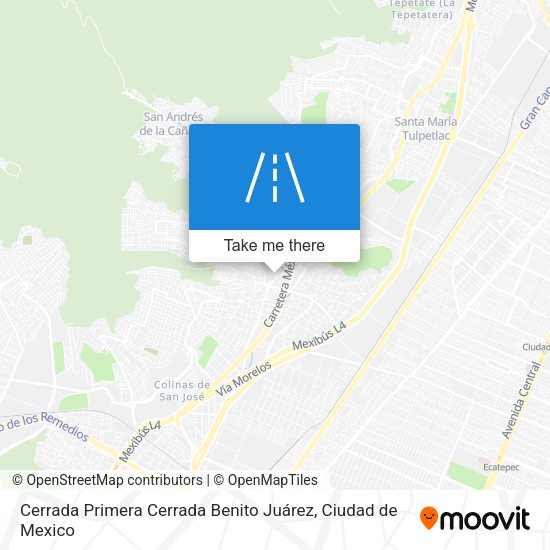 Cerrada Primera Cerrada Benito Juárez map