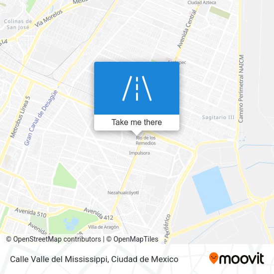 Mapa de Calle Valle del Mississippi