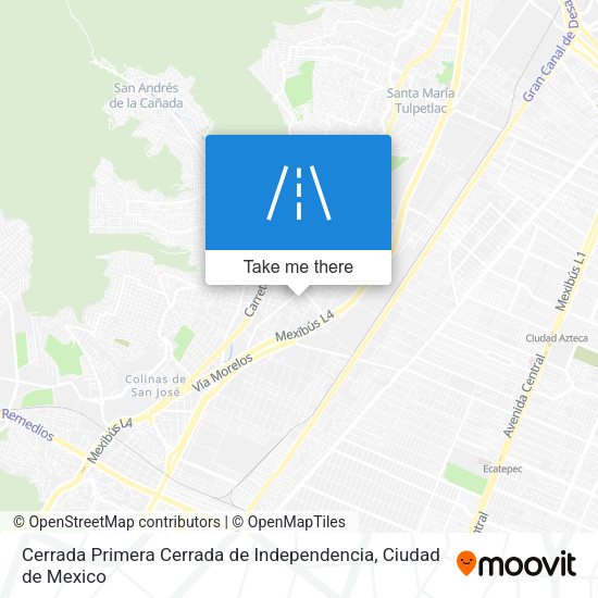 Mapa de Cerrada Primera Cerrada de Independencia