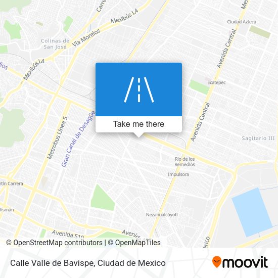 Mapa de Calle Valle de Bavispe