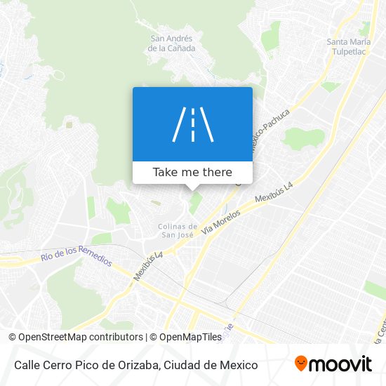 Mapa de Calle Cerro Pico de Orizaba