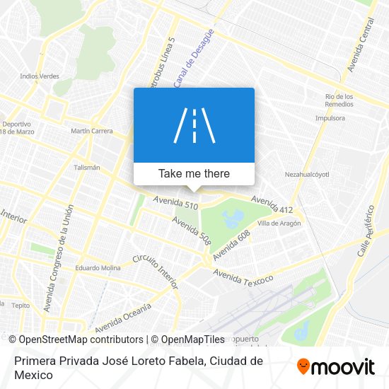 Mapa de Primera Privada José Loreto Fabela