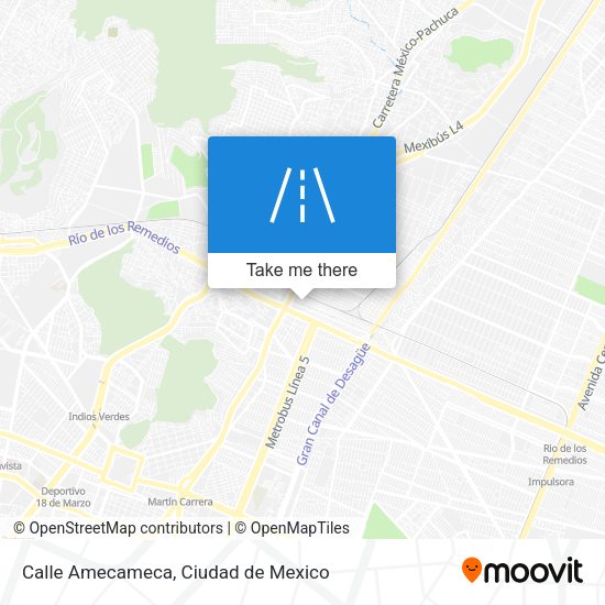 Mapa de Calle Amecameca