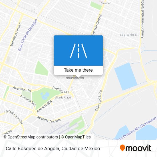 Calle Bosques de Angola map