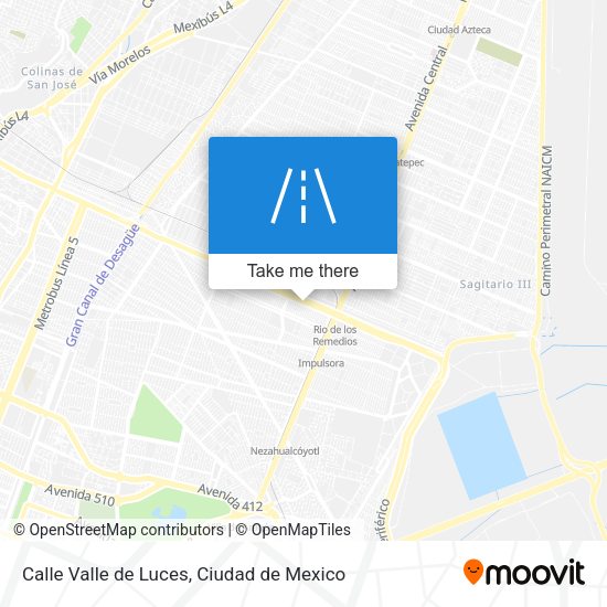 Mapa de Calle Valle de Luces