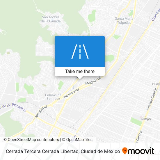 Mapa de Cerrada Tercera Cerrada Libertad