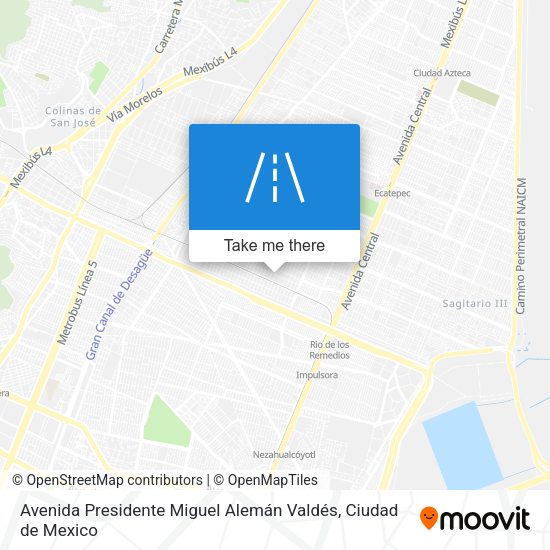 Avenida Presidente Miguel Alemán Valdés map