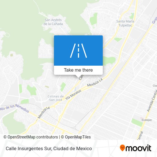 Calle Insurgentes Sur map