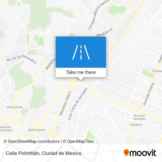 Calle Polotitlán map