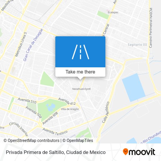 Privada Primera de Saltillo map