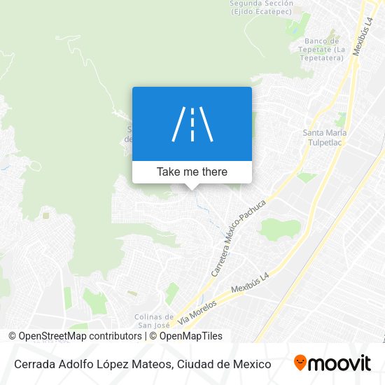 Mapa de Cerrada Adolfo López Mateos