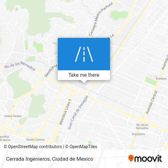 Cerrada Ingenieros map