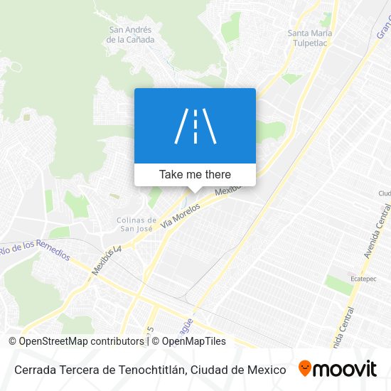 Mapa de Cerrada Tercera de Tenochtitlán