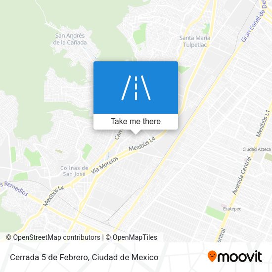 Mapa de Cerrada 5 de Febrero