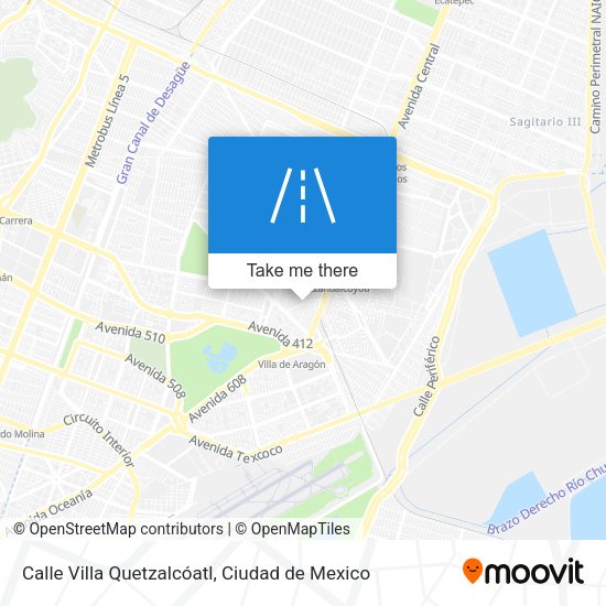 Calle Villa Quetzalcóatl map