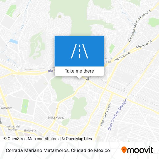 Cerrada Mariano Matamoros map