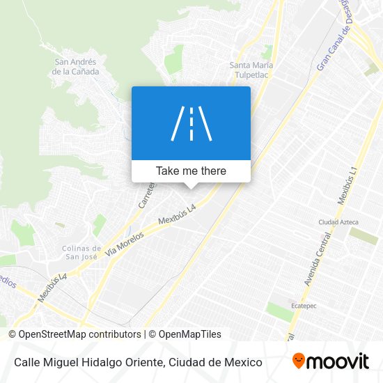 Mapa de Calle Miguel Hidalgo Oriente