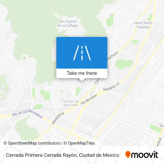 Mapa de Cerrada Primera Cerrada Rayón