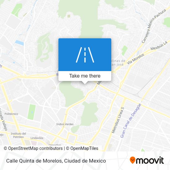Mapa de Calle Quinta de Morelos
